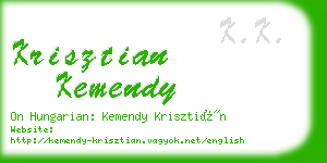 krisztian kemendy business card